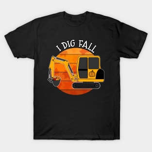 I Dig Fall Digger Autumn Thanksgiving T-Shirt